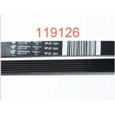 Ремень 1201 J6 Hutchinson для стиральной машины Indesit (Индезит)/Ariston (Аристон) 1201 J6 (1198 J6), чер. 1150мм contitech - 119126