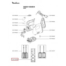 Комплект насадок (венчик в сборе) для блендера Moulinex (Мулинекс) SS-192396