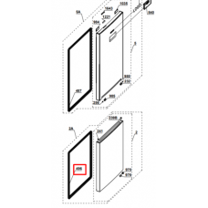 Уплотнитель двери морозильной камеры для холодильника Beko (Беко) - 4694540800