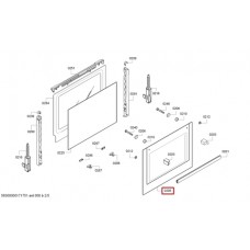 Стекло двери духовки Bosch (Бош) / Siemens (Сименс) внешнее 688911