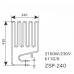 ТЭН HARVIA - тэн харвия  2150W  ZSP-240 (ZSP240) L=435x243mm. - нагревательный элемент для печи сауны