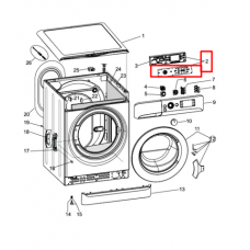 Модуль (плата индикации LED) для стиральной машины Indesit (Индезит) / Ariston (Аристон) - 378701,  301823, 309277