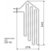 ТЭН HARVIA - тэн харвия  3000W ZSF-50 (ZSF-50) L=540x280mm- нагревательный элемент для печи сауны
