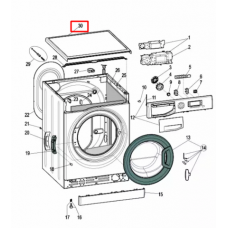 Верхняя крышка (рабочий стол) для стиральной машины Indesit/Ariston C00509018