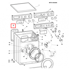 Задняя панель для стиральной машины Indesit (Индезит) / Ariston (Аристон) - 046924, 482000074303