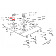 Крышка рассекателя конфорки для газовой плиты Bosch (Бош) - 488656