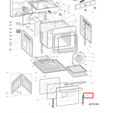 Стекло двери духовки Indesit (Индезит)/Ariston (Аристон) - 300506, 284930, 282822