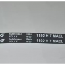 Ремень 1192 H7 MAEL Hutchinson для стиральной машины 1130мм черный, белая надпись