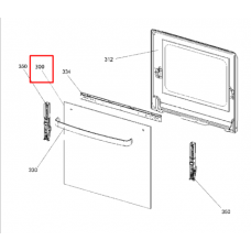 Стекло двери духовки Electrolux/AEG/Zanussi внешнее - 3428369049