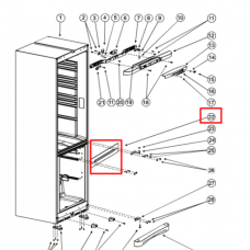 Планка центральная окрашенная  для холодильника Indesit/Ariston - 855051