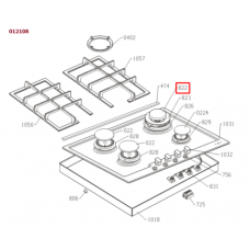 Крышка рассекателя конфорки для газовой плиты Gorenje (Горенье) - 162127