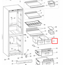 Панель овощного ящика для холодильника Indesit (Индезит)/Ariston (Аристон) - 283886, 482000023215
