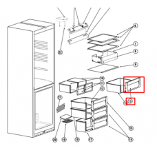 Панель овощного ящика для холодильника Indesit (Индезит)/Ariston (Аристон) - 375758, 488000375758