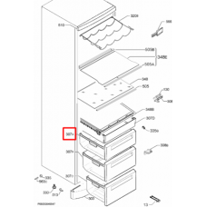 Ящик морозильной камеры для холодильника Electrolux (Электролюкс)/Zanussi/AEG- 2426357261