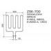 ТЭН Harvia - тэн харвия 2000W ZSK-700 (ZSK700)/ZSL-313 (ZSL313) 230V - нагревательный элемент для печи сауны, см. HTS011HR